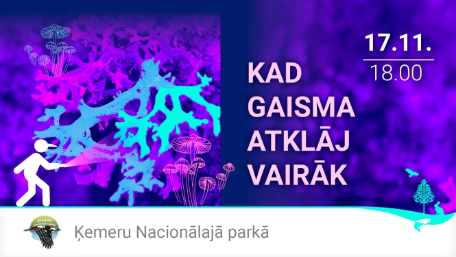 Reklāma pārgājienam Ķemeru Nacionālajā parkā