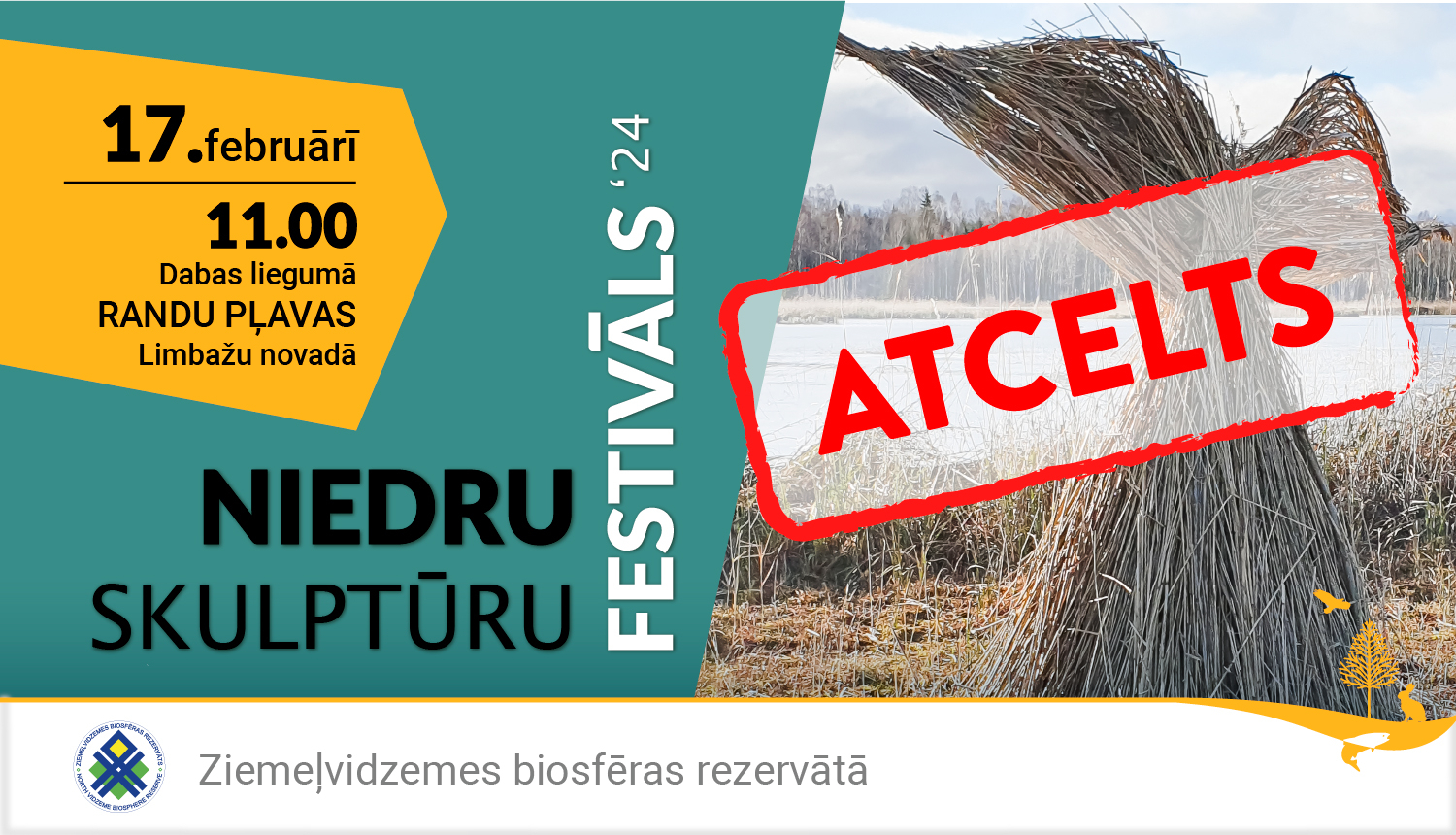 Atcelts niedru skulptūru festivāls Randu pļavās.