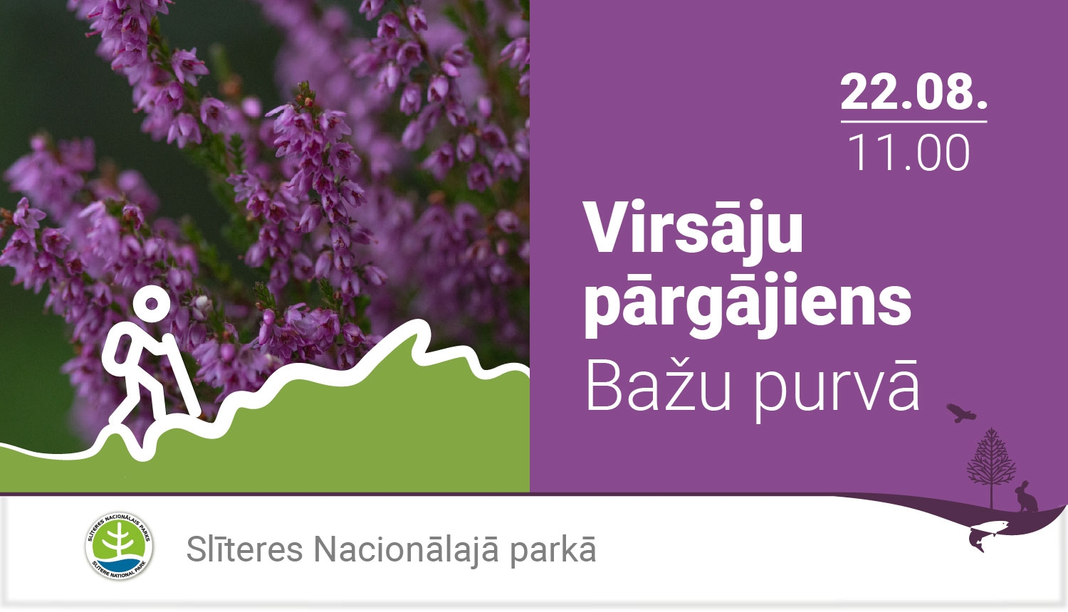 Reklām Virsāju pārgājienam Bažu purvā