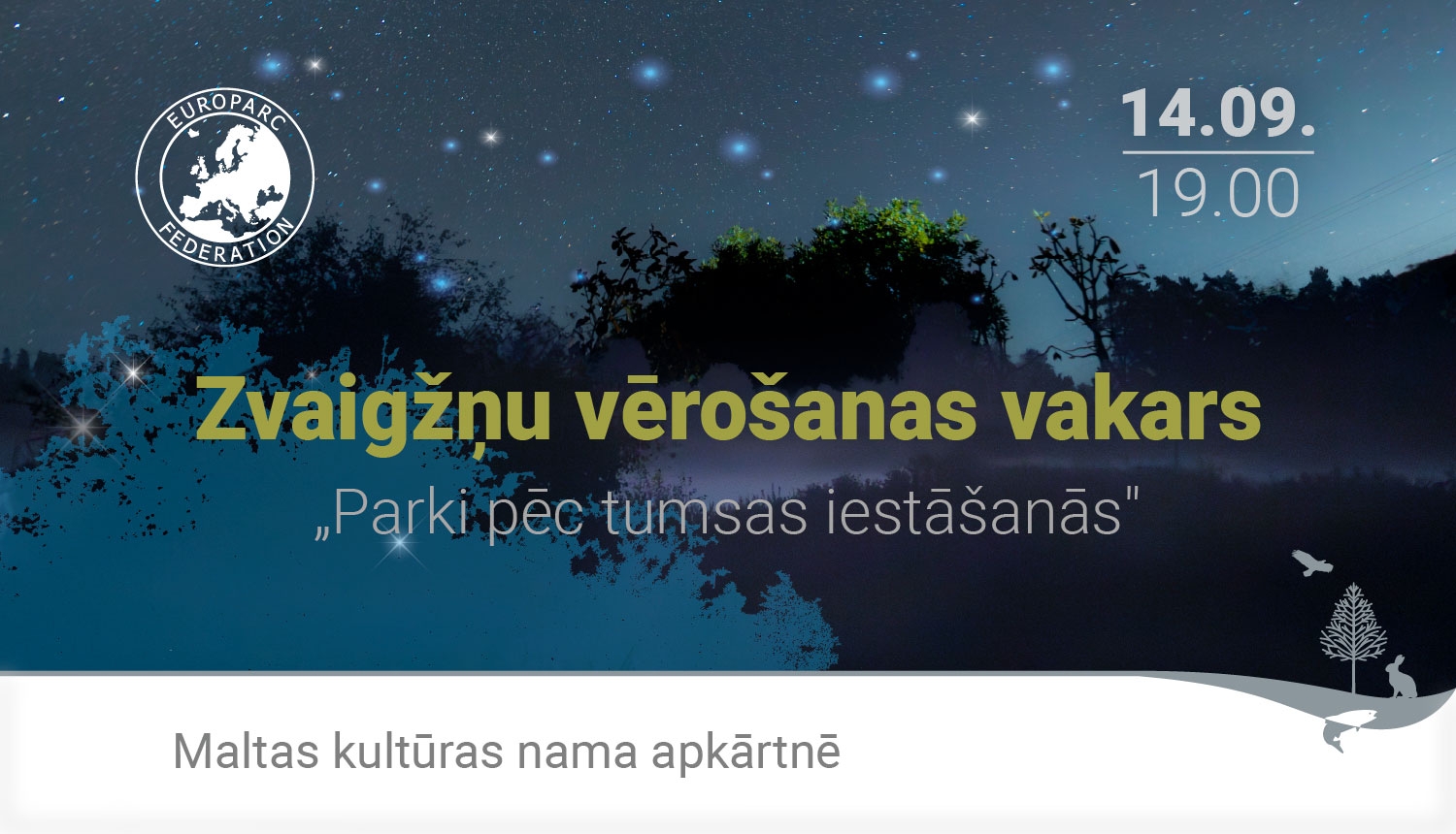Reklāma zvaigžņu vērošanas pasākumam