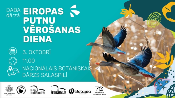 Putnu diena Nacionālajā botāniskajā dārzā