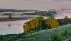 Rīta milga virs Daugavas