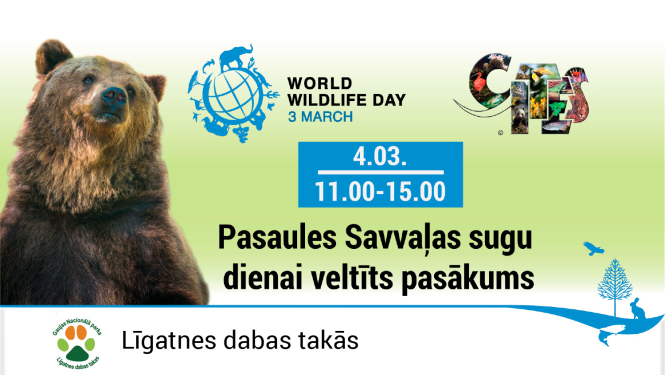 Pasaules savvaļas sugu dienai veltīts pasākums Līgatnes dabas takās