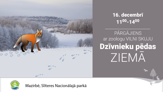 Pārgājiens Dzīvnieku pēdas ziemā