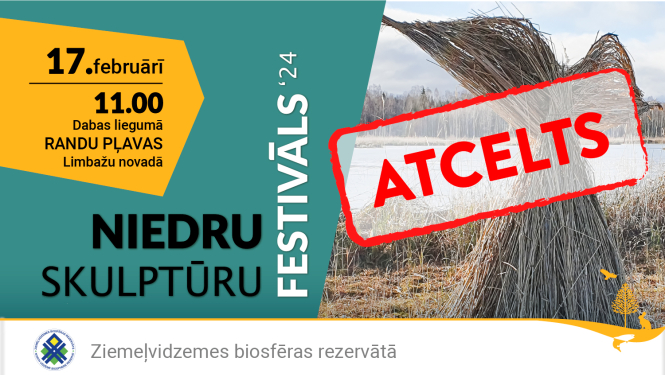 Atcelts niedru skulptūru festivāls Randu pļavās.