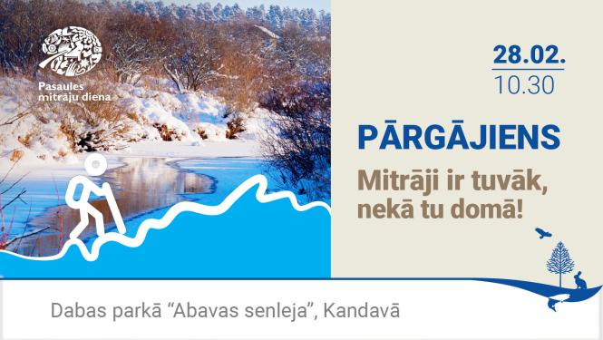 Pārgājiena "Mitrāji ir tuvāk, nekā tu domā" reklāma