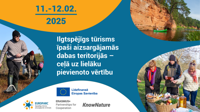 Dabas tūrisma aktivitāšu kolāža