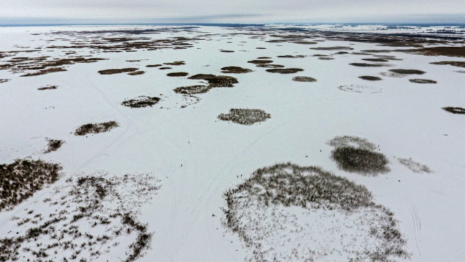 Lubāna mitrājs ziemā