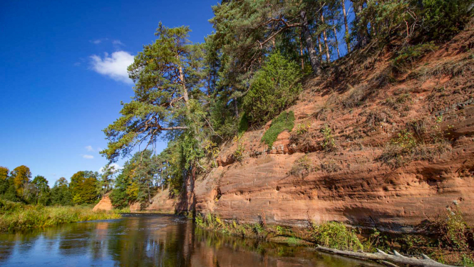 Dabas parks SALACAS IELEJA. Pietraga klintis