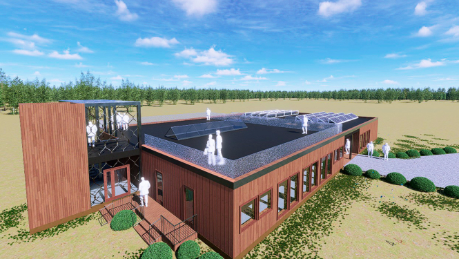 Ķemeru Nacionālā parka dabas centra projekta skice