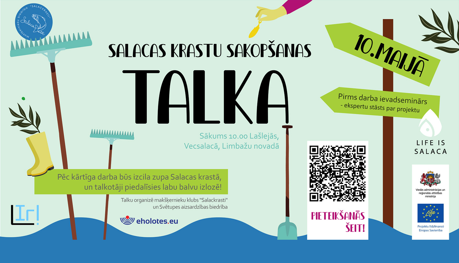 Salacas sakopšanas talkas afiša