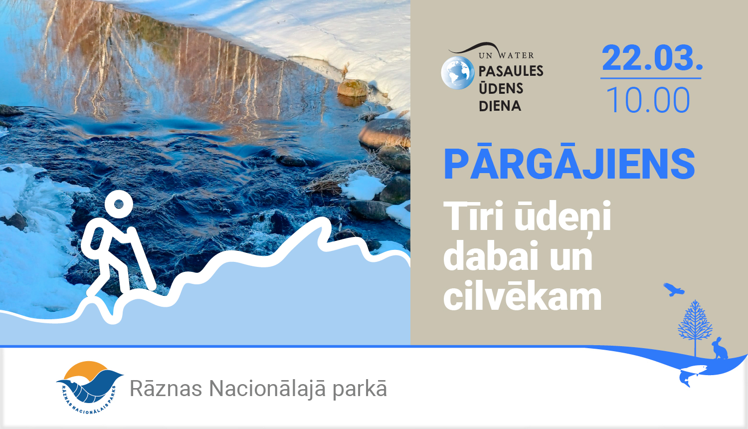 Pārgājiena "Tīri ūdeņi dabai un cilvēkam" reklāma