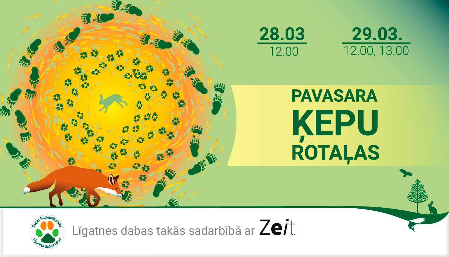 Pasākuma "Pavasara ķepu rotaļas" reklāma