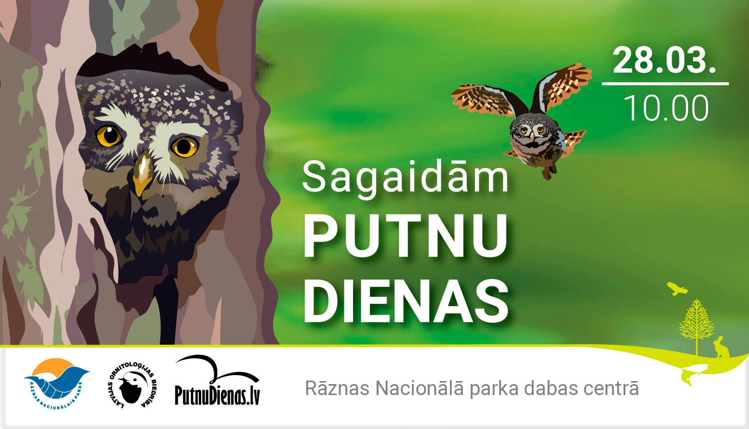 Putnu dienu pasākuma reklāma