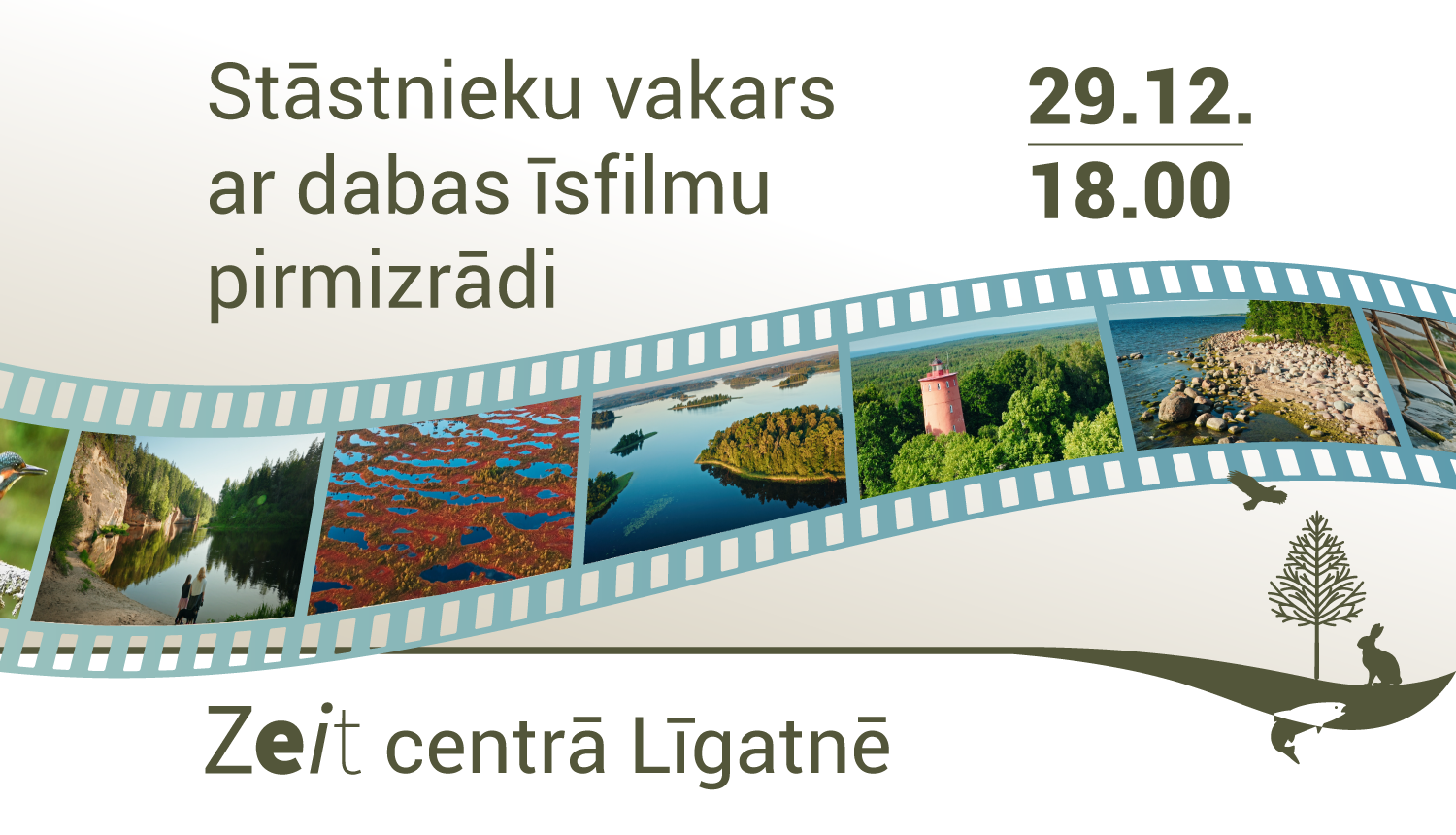 5 video īsfilmu pirmizrādes afiša