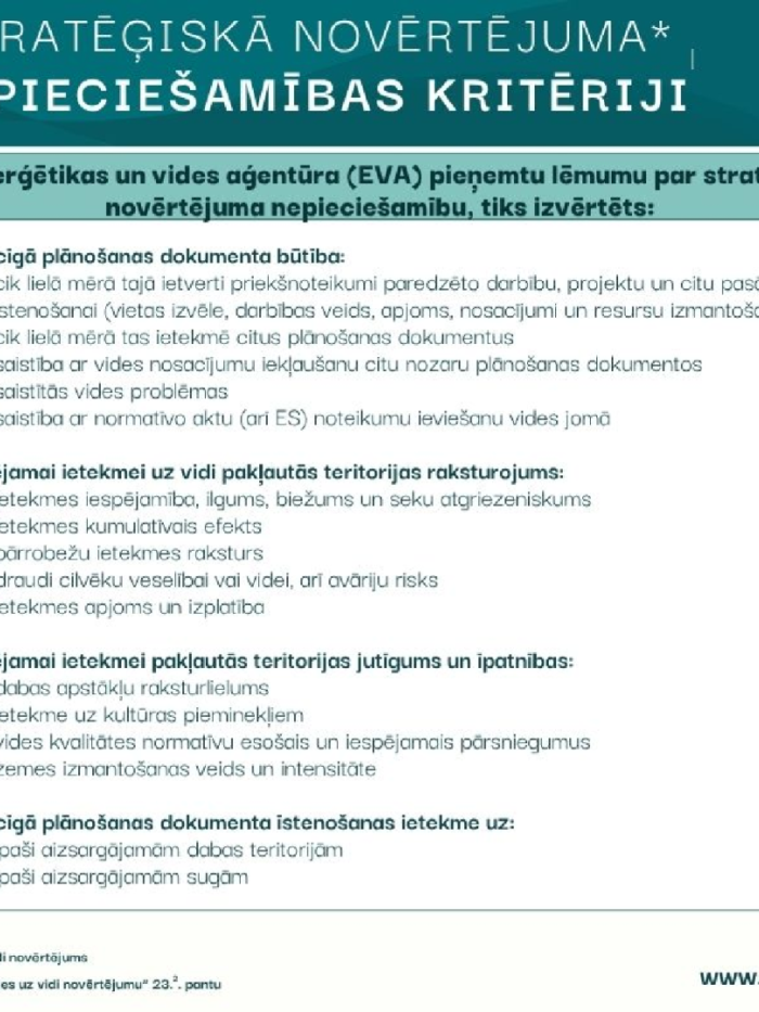 Stratēģiskās ietekmes uz vidi novērtējuma skaidrojums