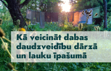 Brošūra "Kā veicināt dabas daudzveidību dārzā un lauku īpašumā"