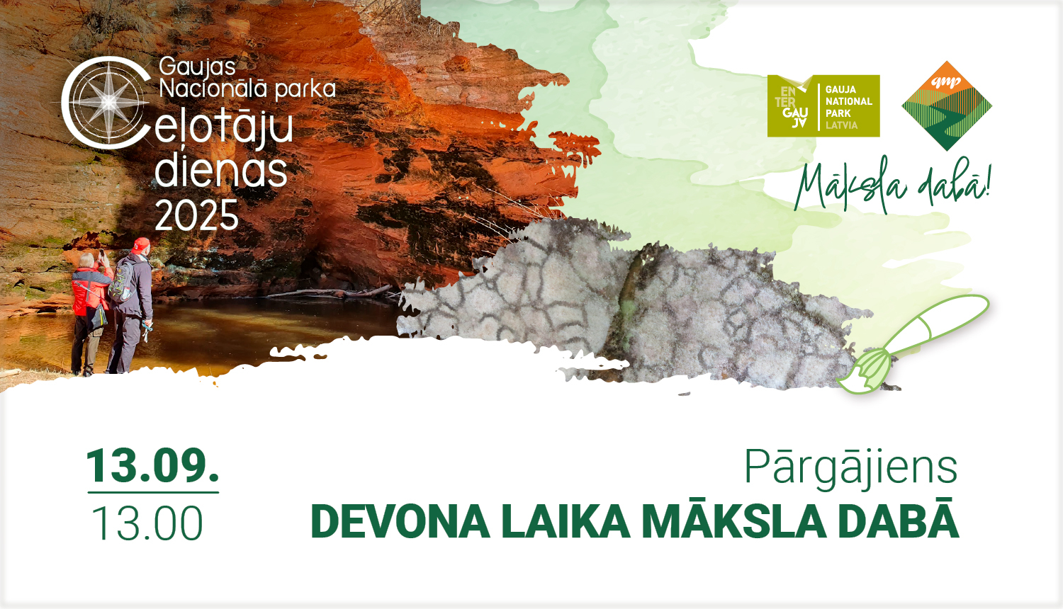 Pārgājiens Devona laika māksla dabā