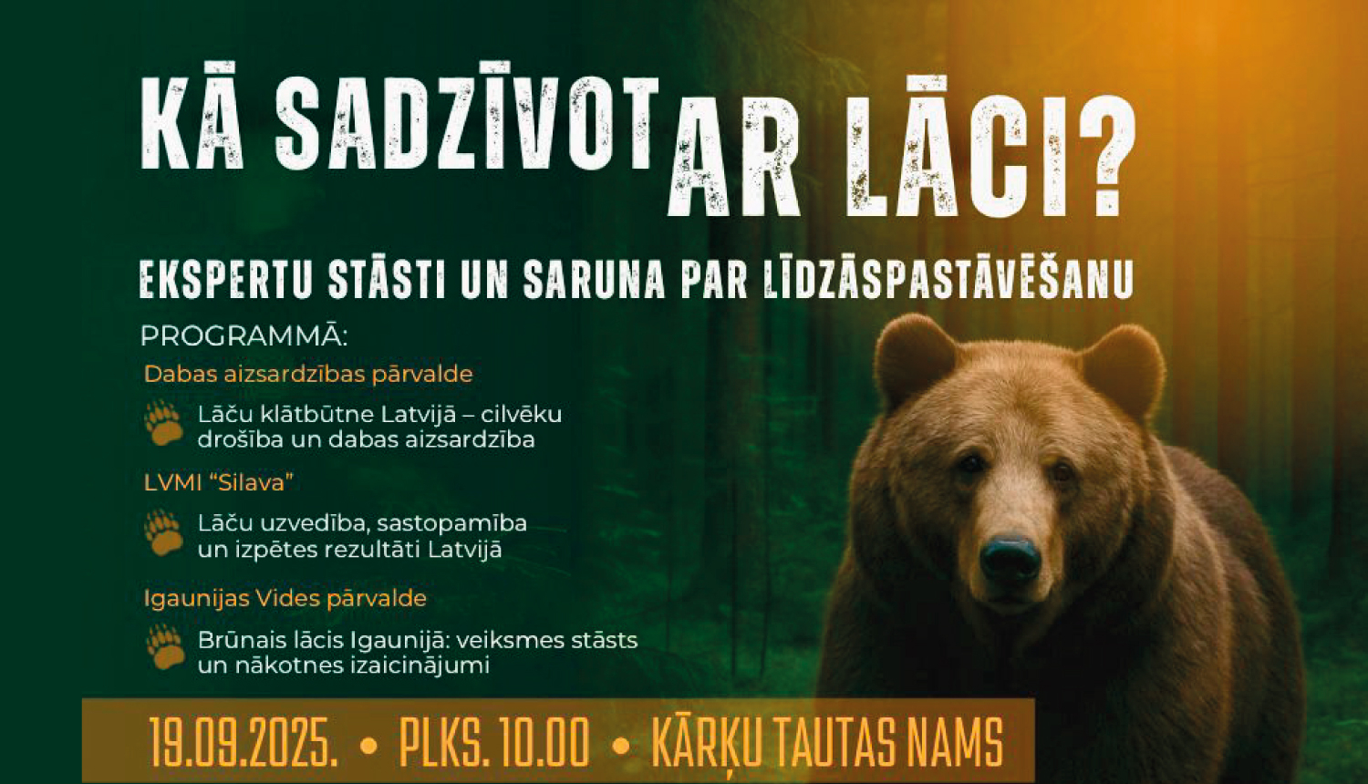 Seminārs Kā sadzīvot ar lāci?